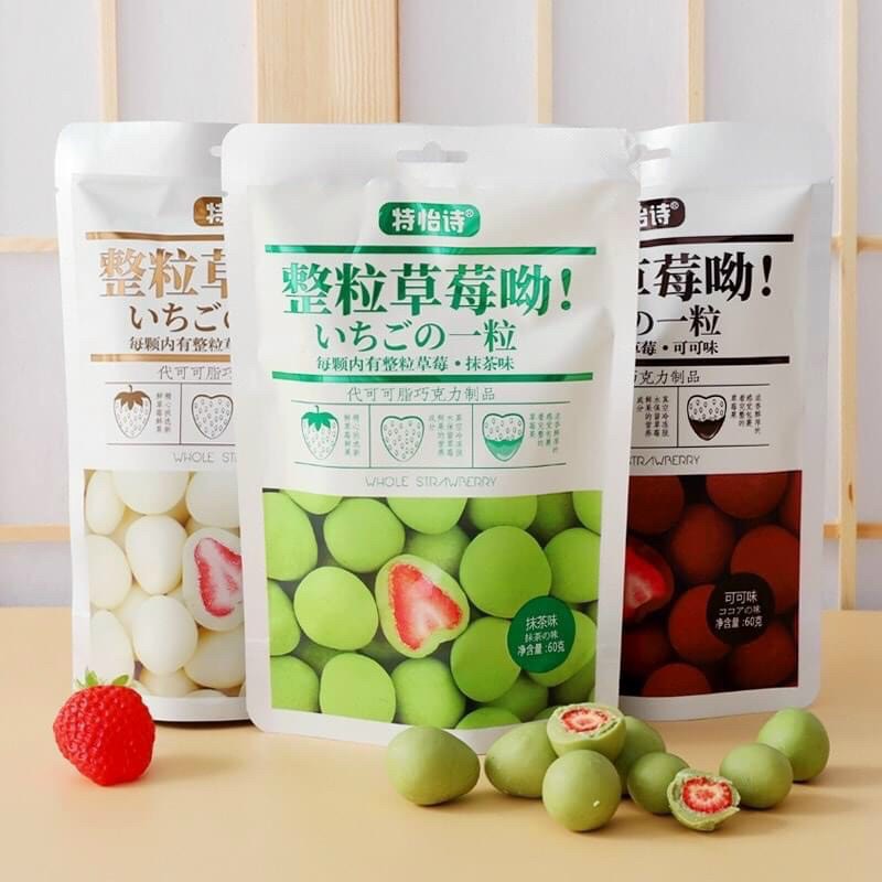 Socola bọc dâu tây (gói 60g)