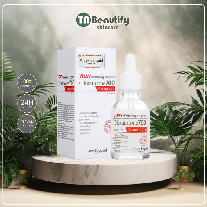 [MẪU MỚI] Tinh Chất Trắng Da Angels Liquid 7 Day Whitening Program Glutathione 700 V-Ample