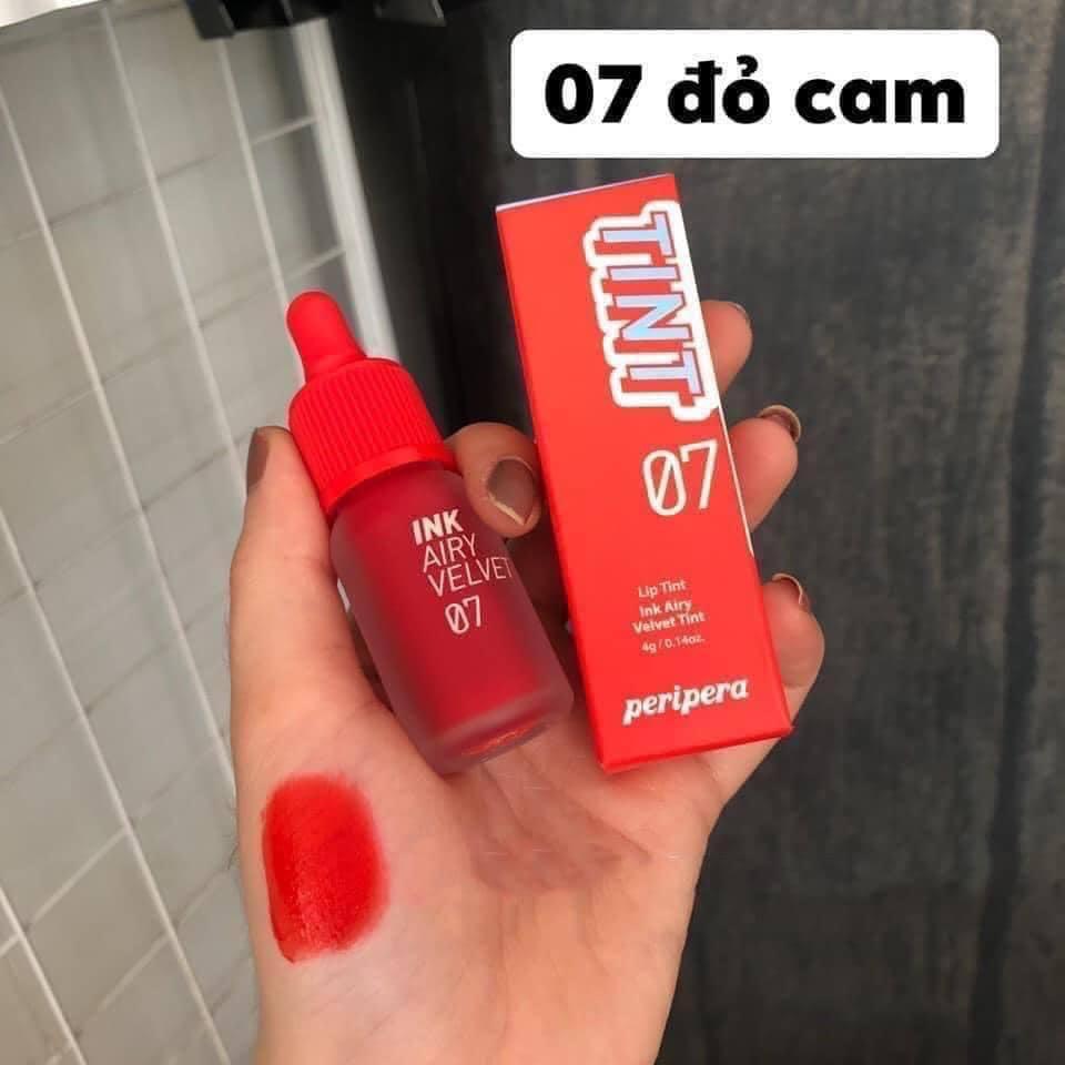 Son INK VELVET màu 07 đỏ cam