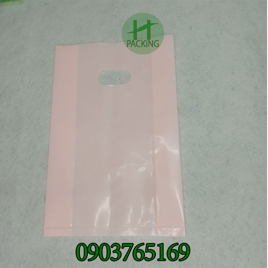 Túi PE hột xoài màu hồng Pastel