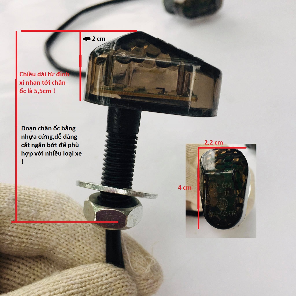 Xi nhan led hình con bọ lắp các loại xe