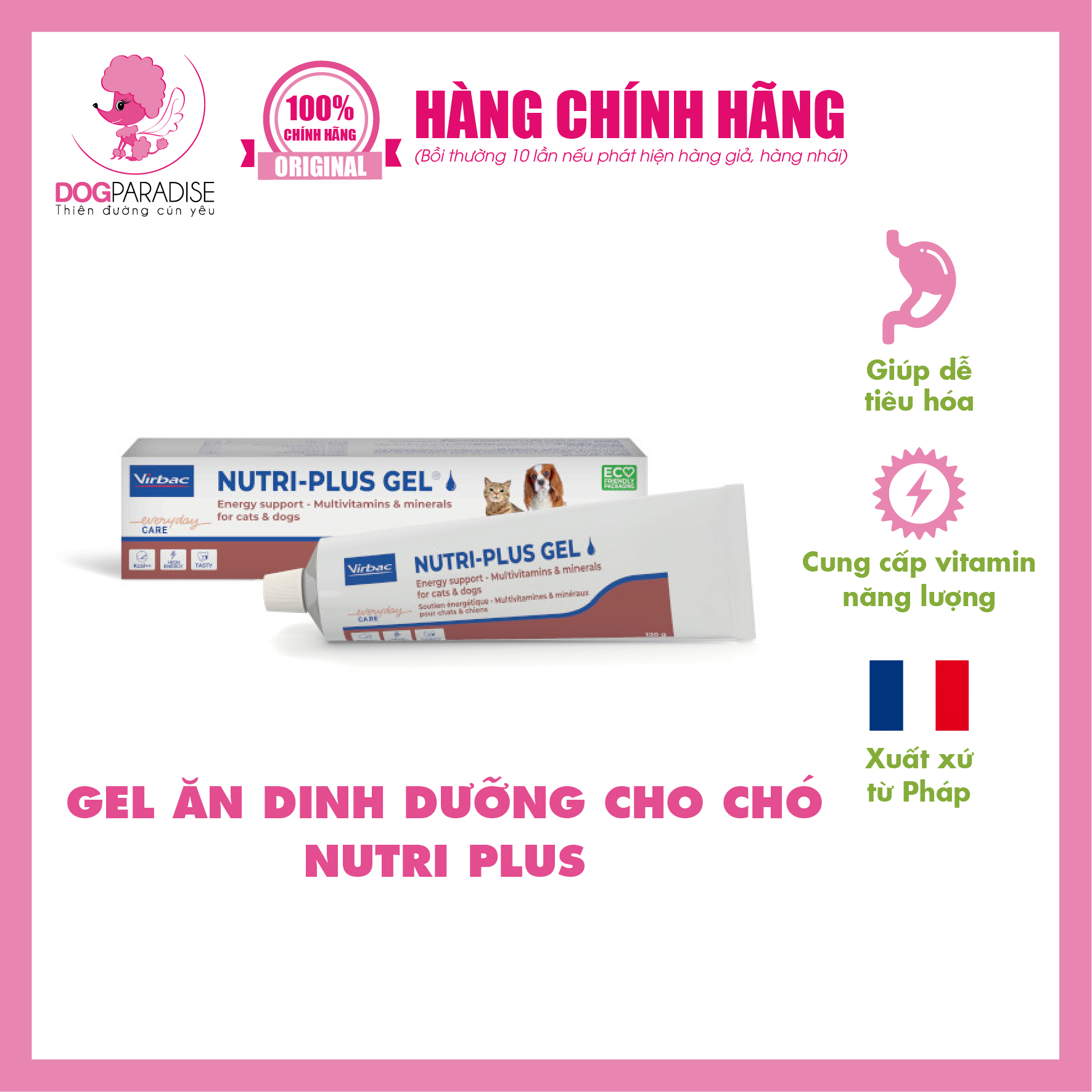 Gel ăn dinh dưỡng cho chó Nutri Plus Gel - Dog Paradise