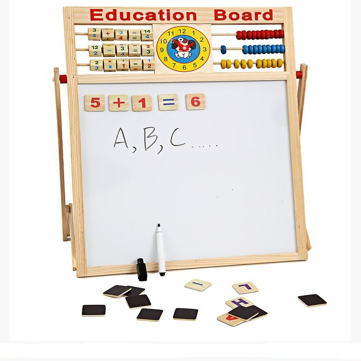 Bảng Gỗ 2 Mặt Học Chữ Và Số Cho Bé