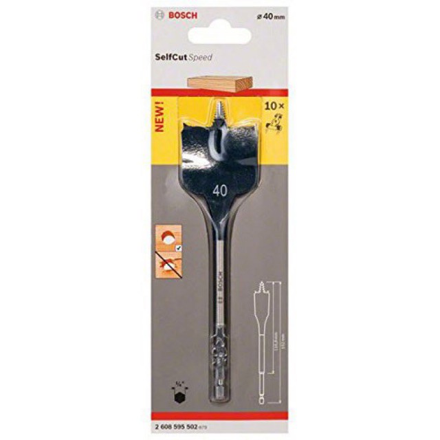[Chính Hãng] 40mm Mũi khoan gỗ đuôi cá 2608595502