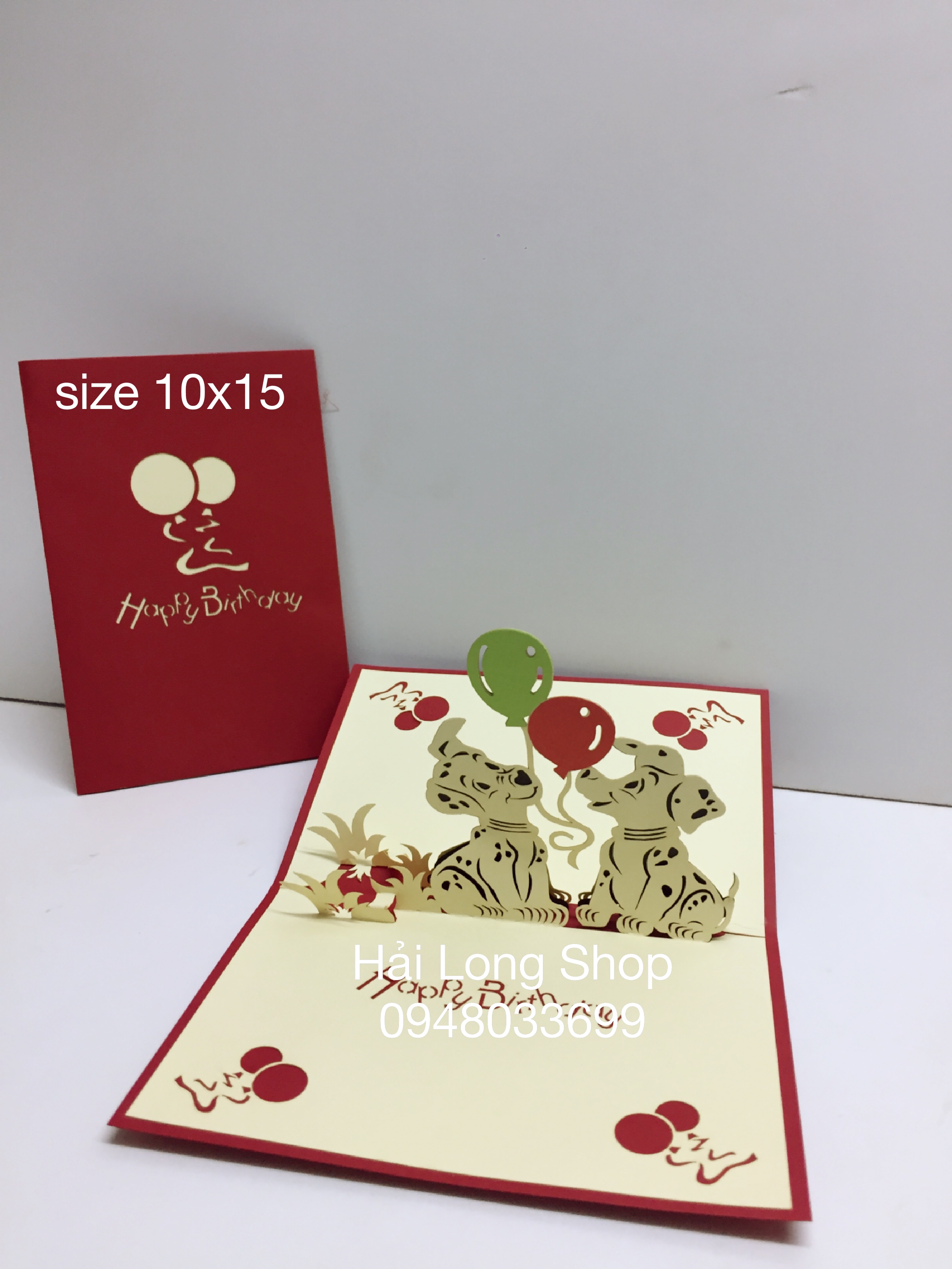 Chó Đốm - Dog - Sinh Nhật - Birthday - Thiệp 3D