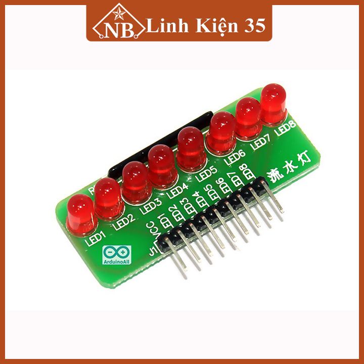Module mạch led đơn 8 kênh màu đỏ