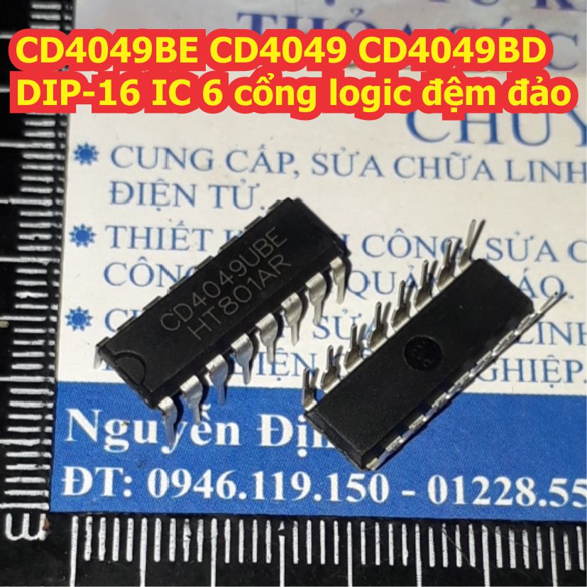 5 con cd4049be cd4049 cd4049bd 4049 dip-16 ic 6 cổng logic đệm đảo kde4619