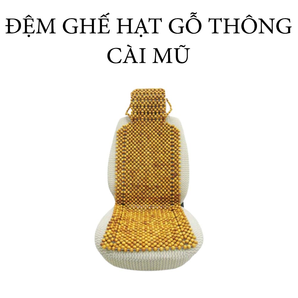 Lót ghế ô tô hạt gỗ thông cao cấp cho mọi dòng xe, đệm lót ghế ô tô hạt 1,8cm - hfa
