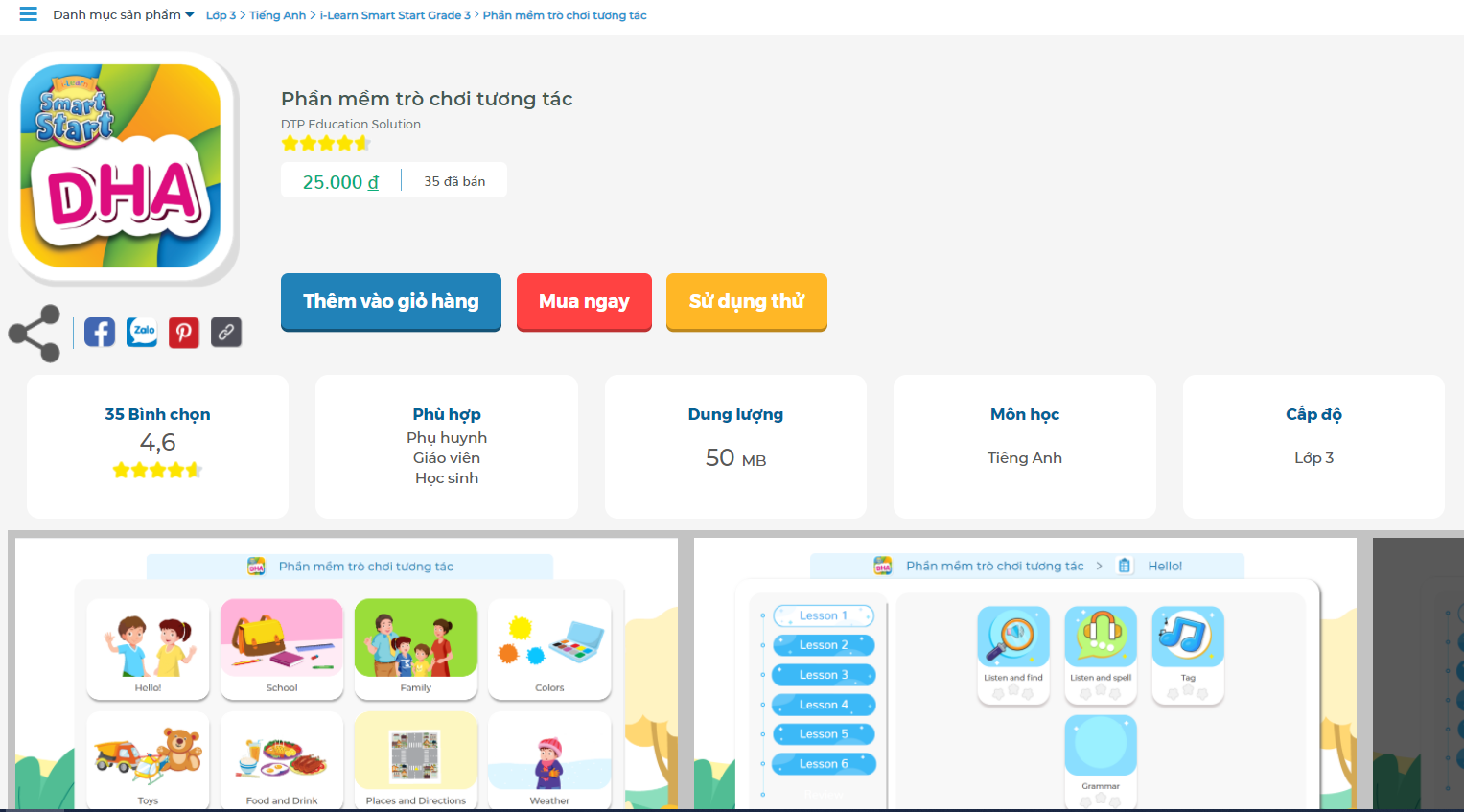 [E-BOOK] i-Learn Smart Start Grade 3 Phần mềm trò chơi tương tác