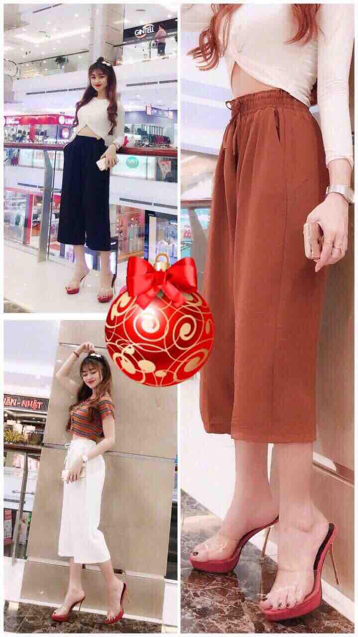 [HCM]Quần đủi thun ống rộng lửng