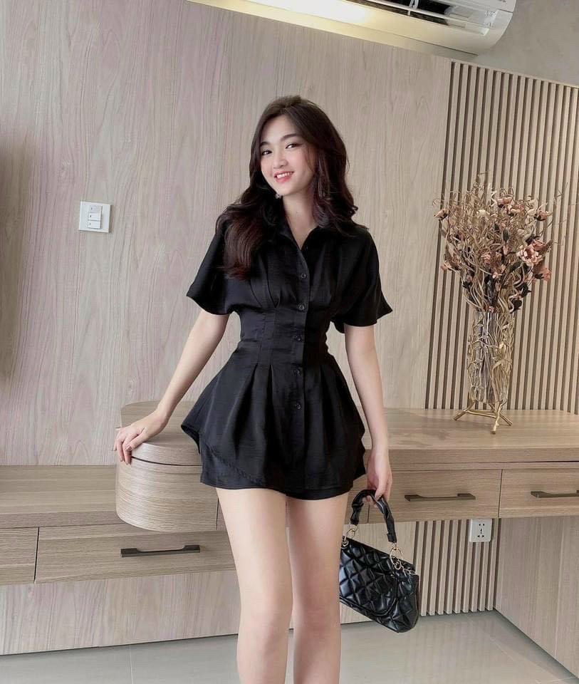 SÉT BỘ ĐÙI LỤA SƠ MI THỜI TRANG CỰC XINH