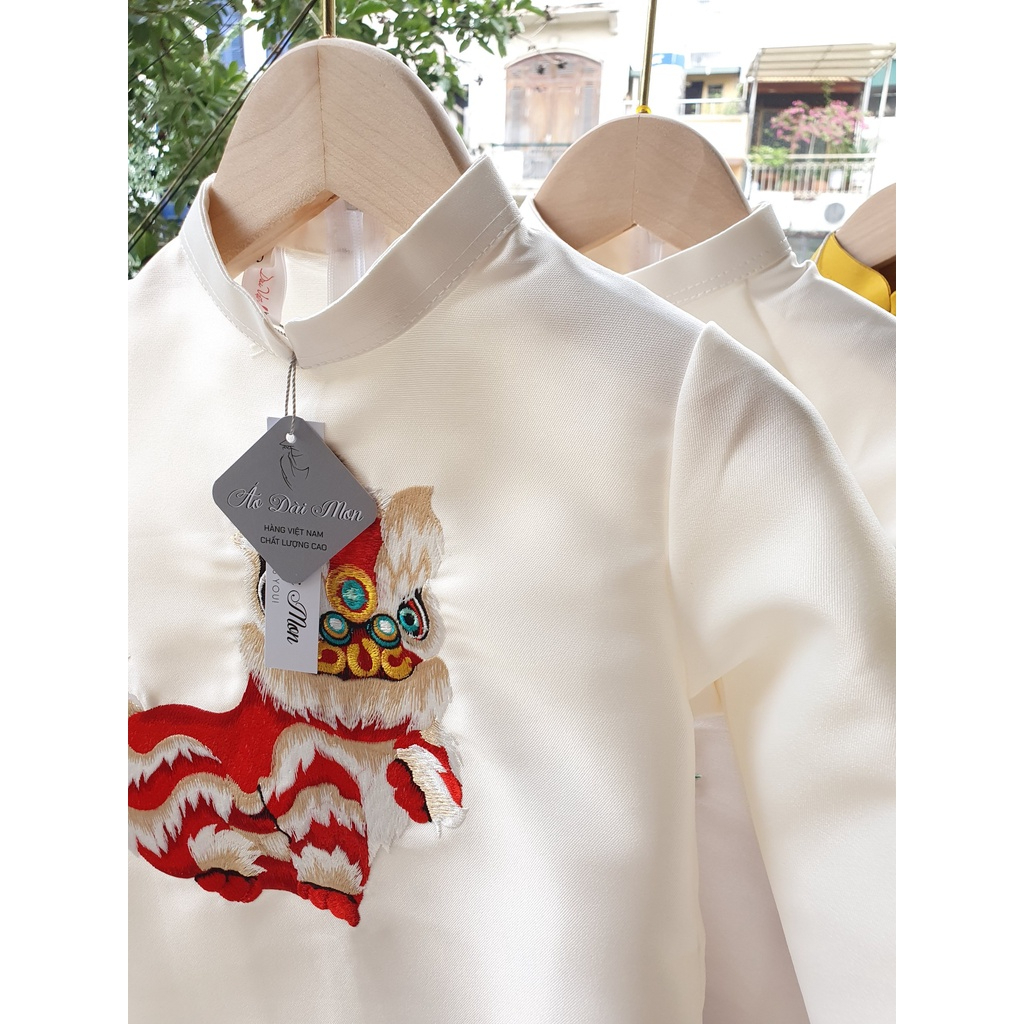 Áo Dài Bé Trai Thêu Kỳ Lân