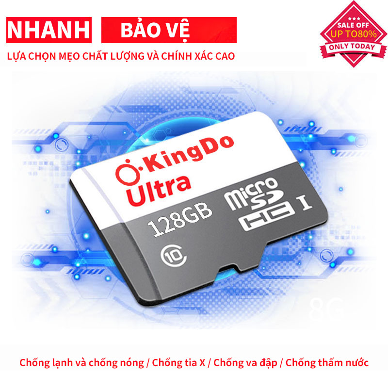 【Miễn phí Đồng hồ thạch anh】Thẻ Nhớ MicroSDXC  Ultra 128GB Class 10 100MB/s (Xám)