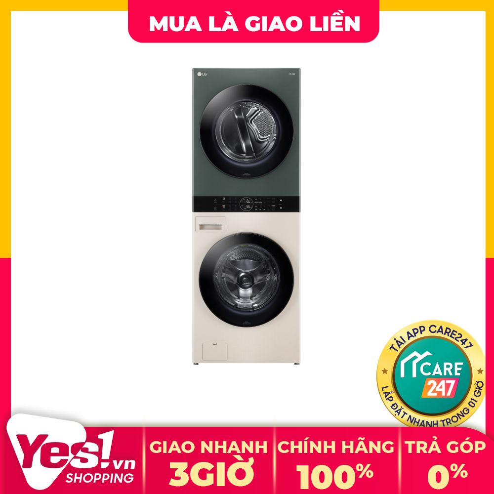 Máy giặt sấy lg inverter 21 kg wt2116sheg - bảo hành chính hãng - voucher 10% lên đến 800k