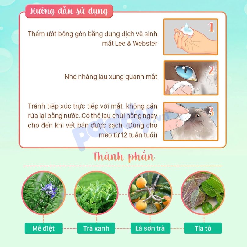 Dung Dịch Vệ Sinh Mèo Lee & Webster 130ml
