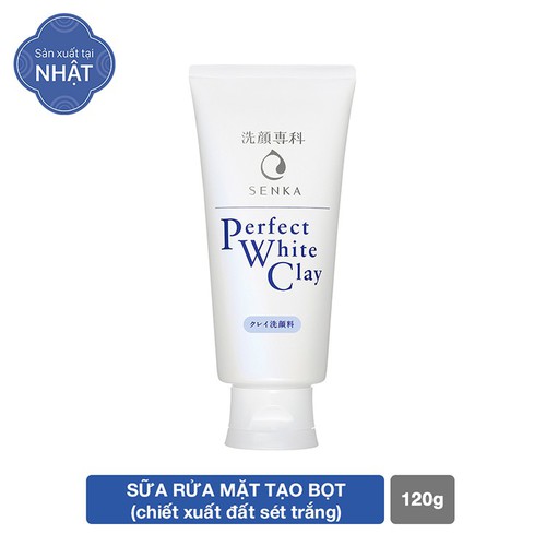 Sữa Rửa Mặt Tạo Bọt Senka Perfect White Clay 120g
