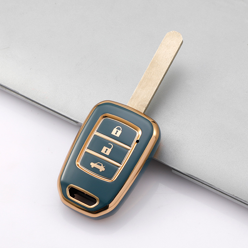 Bao da đựng chìa khóa, ốp bảo vệ, vỏ bọc chìa khóa xe honda brio, city, civic 2014-2018 chìa khoá cơ
