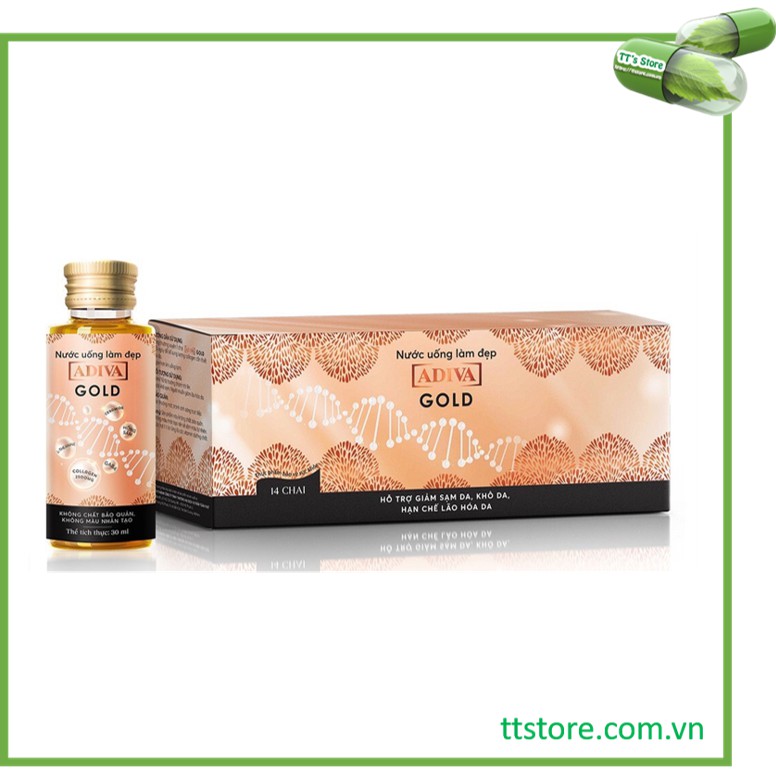 [Date mới nhất] ADIVA Collagen / GOLD dạng nước (Hộp 14 chai) [colagen, avida]