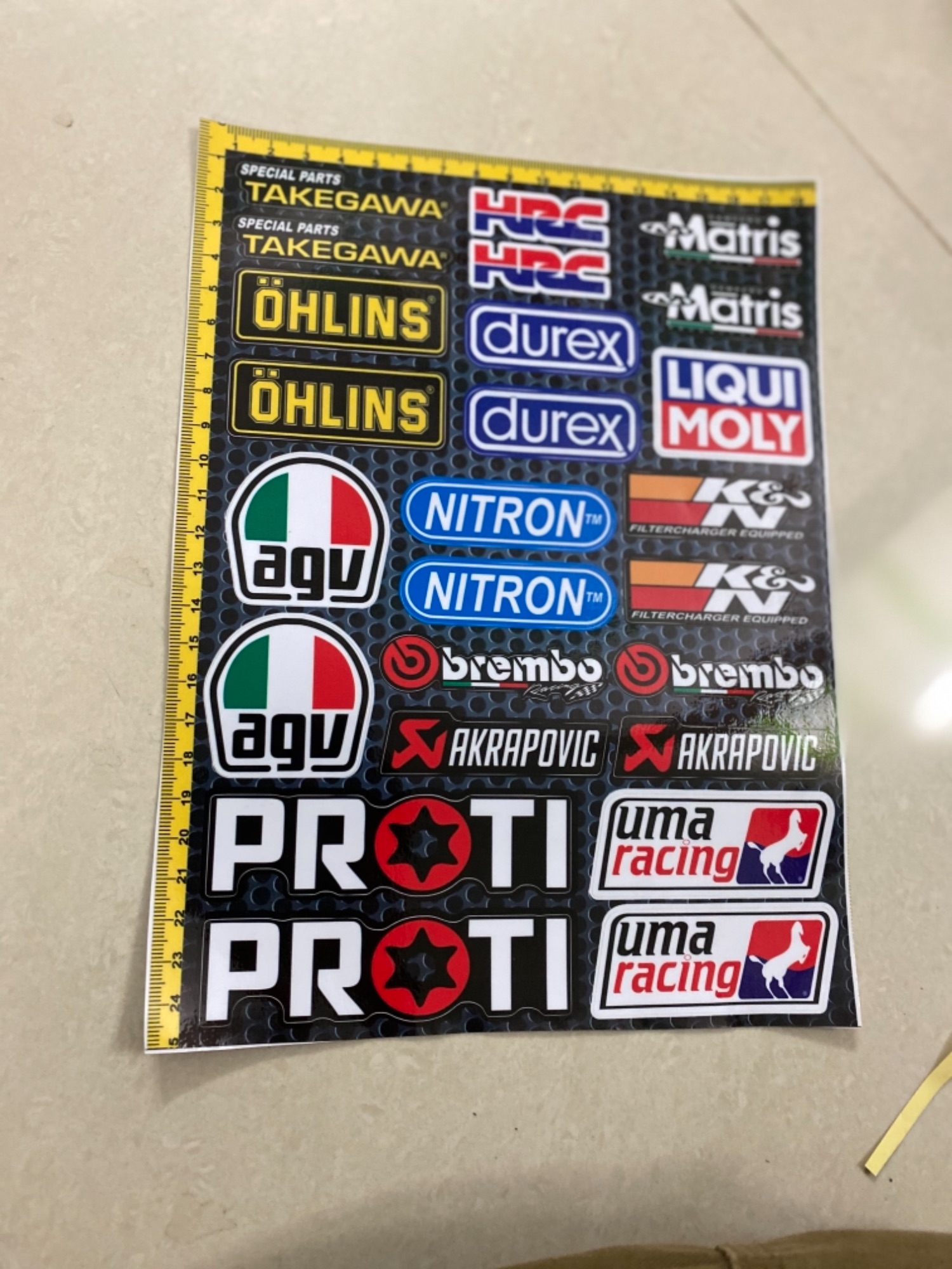 Sticker logo giấy dán trang trí xe máy