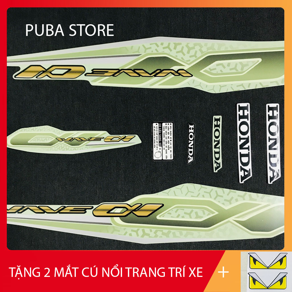 BỘ TEM RỜI 3 LỚP DÁN FULL XE WAVE ANPHA 2019