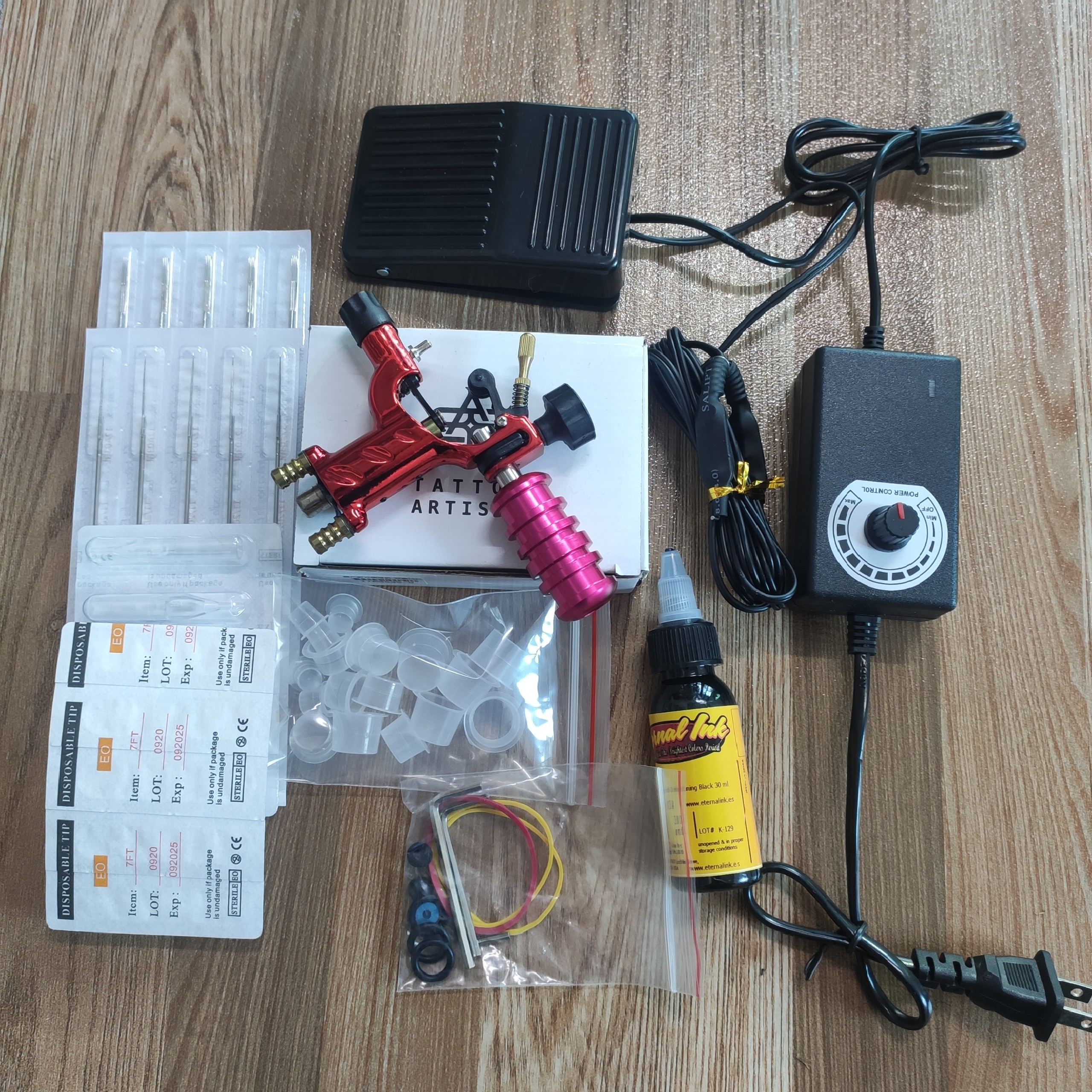 Combo bộ máy xăm đa năng Rotary Chuồn Chuồn + phụ kiện
