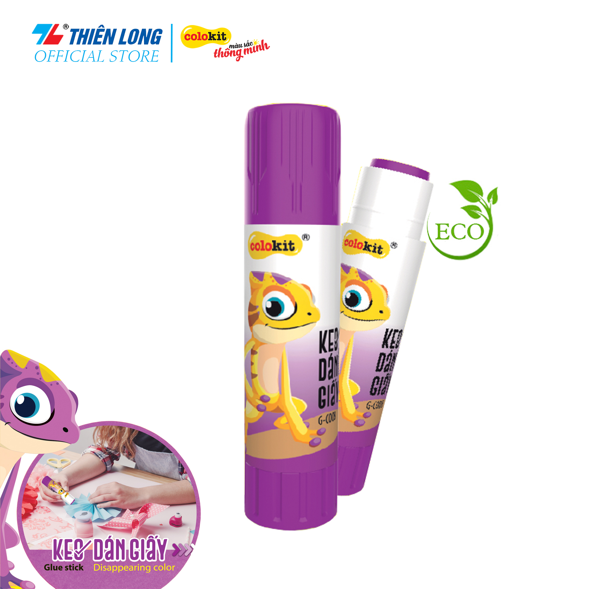 Keo khô Colokit tím đổi màu trong suốt G-C008