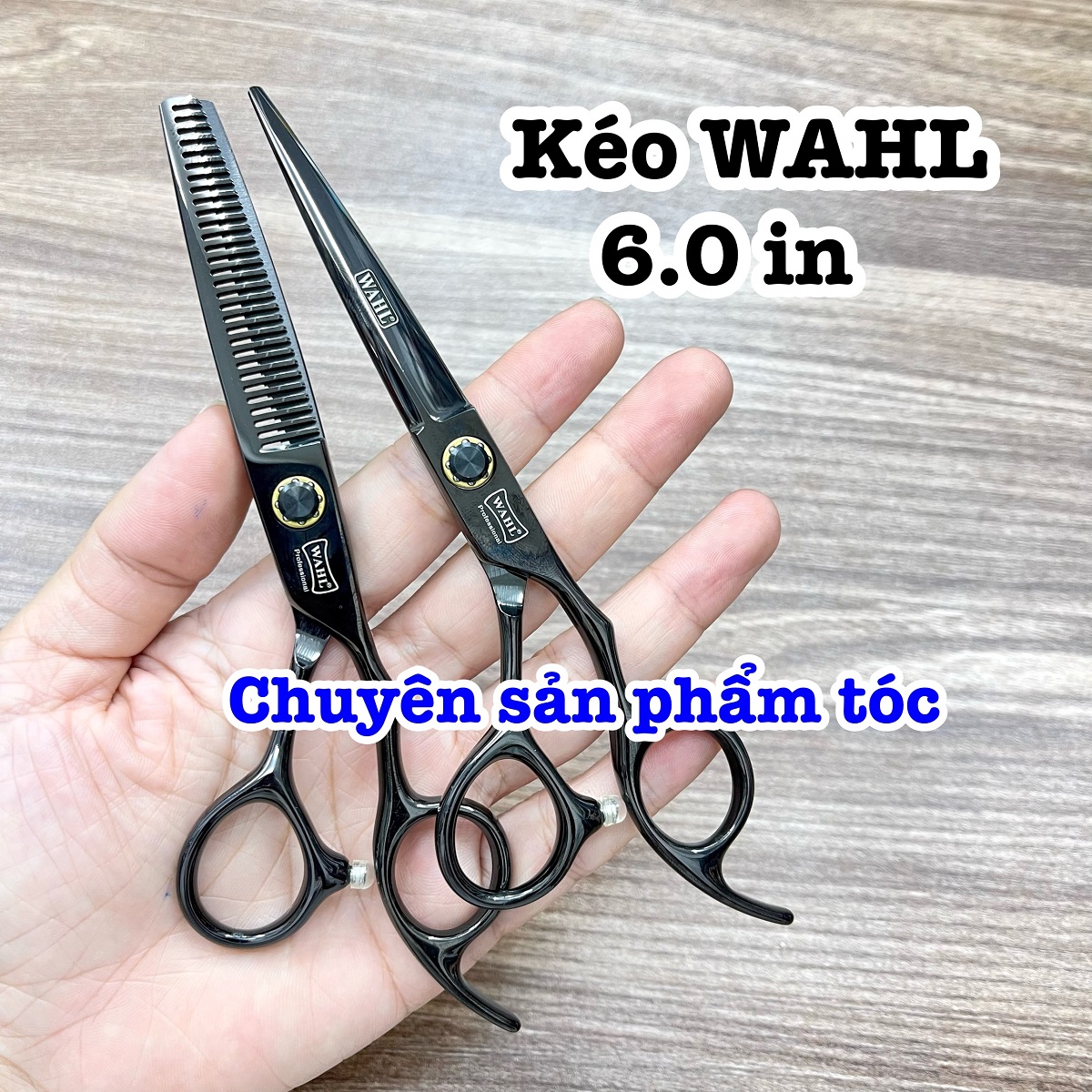 WAHL Kéo Cắt Tỉa Tóc Cao Cấp 6.0 in Thép Nhật S440 Độ Cứng Trên 62HRC Chất Lượng Tốt Nhất ( WAHL 38Đ )