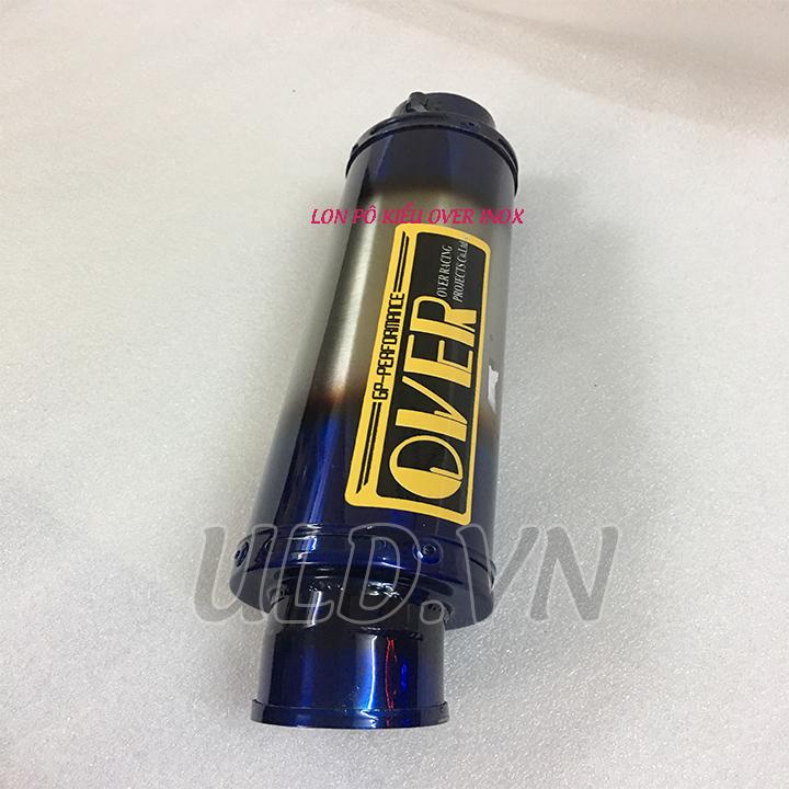[HCM]Lon pô kiểu over inox gắn nhiều dòng xe