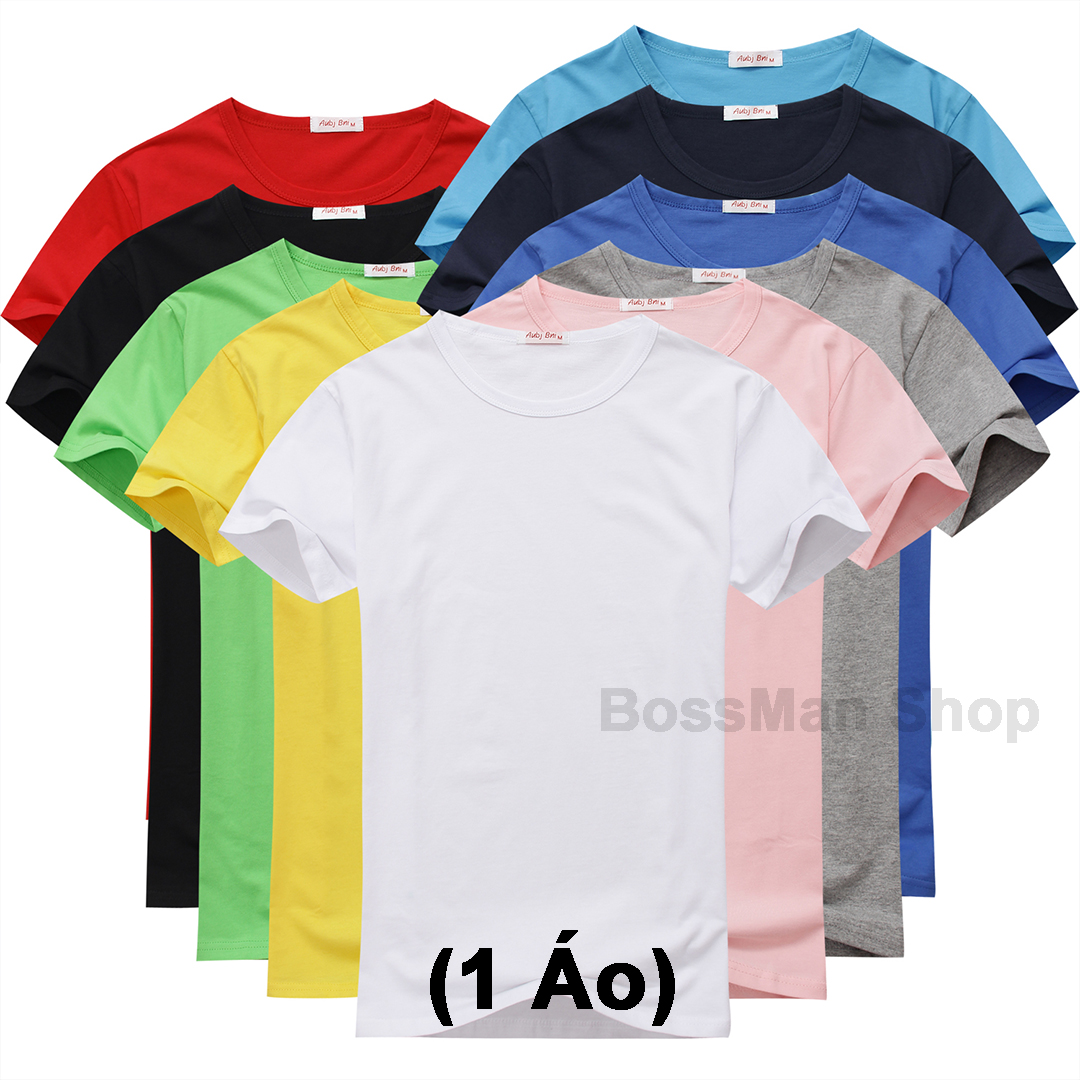 [HCM]Áo Thun Trơn Nam Cotton - Màu Ngẫu Nhiên XB04