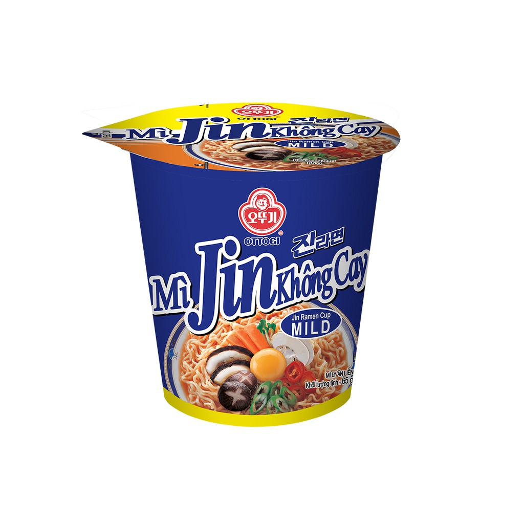 Combo 6 ly Mì Jin Không Cay Hàn Quốc Otoki 65gx6