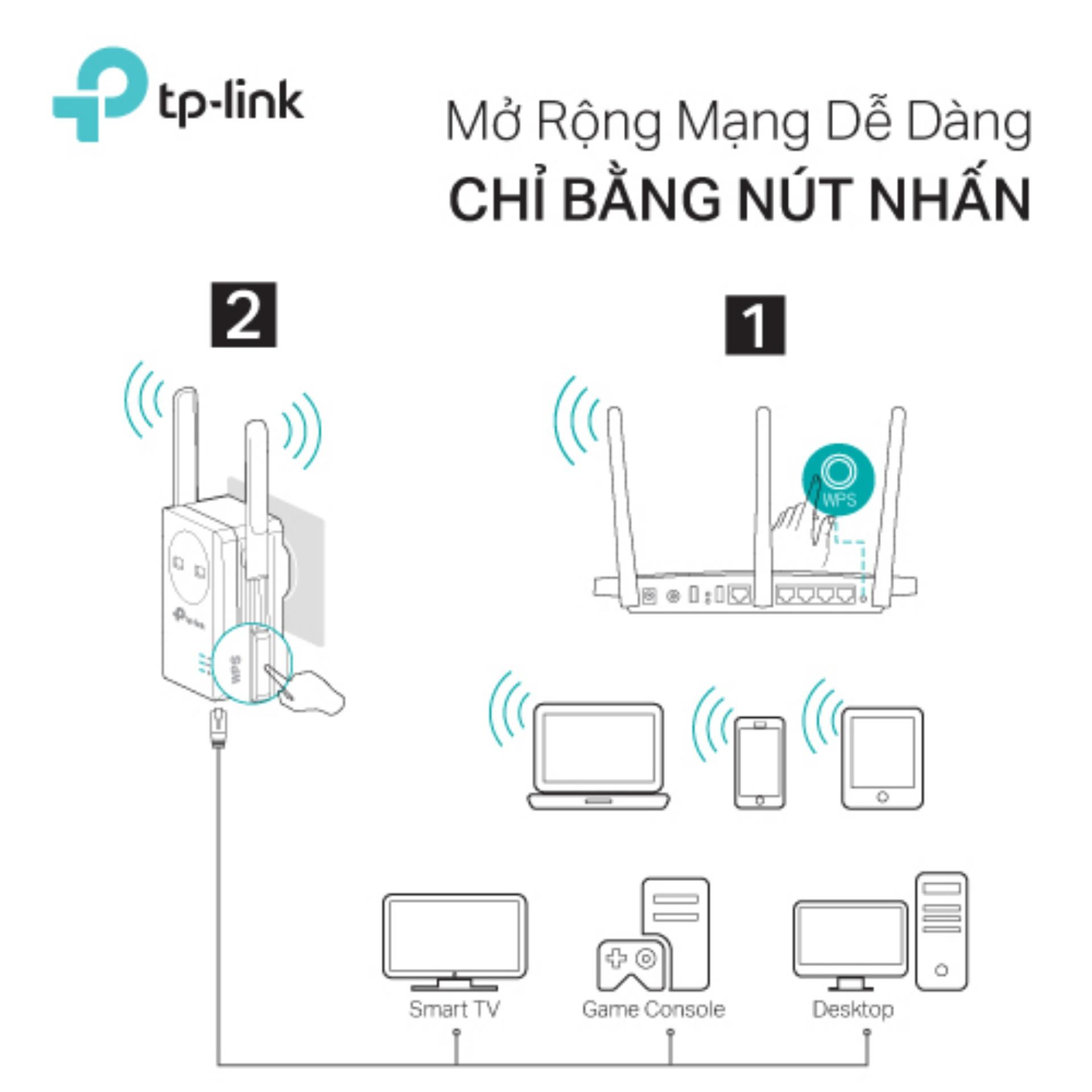Bộ Mở Rộng Sóng Wifi TP-Link TL-WA860RE Chuẩn N 300Mbps - Hãng phân phối chính thức