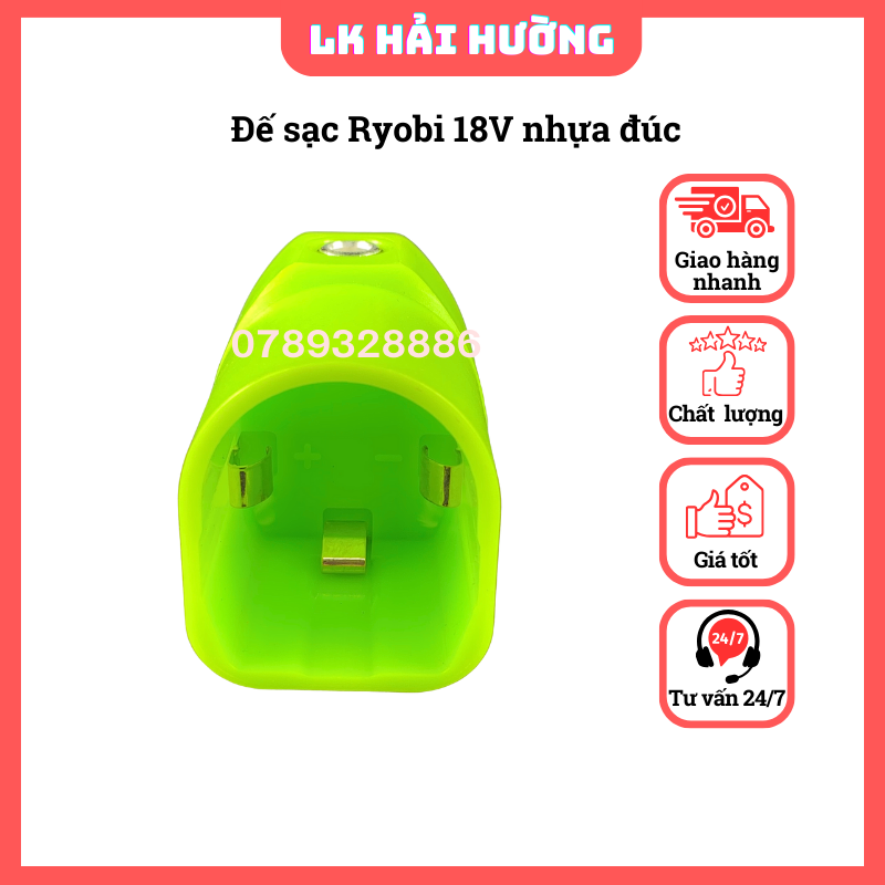 Đế nhựa đúc adapter sạc pin Ryobi 18V