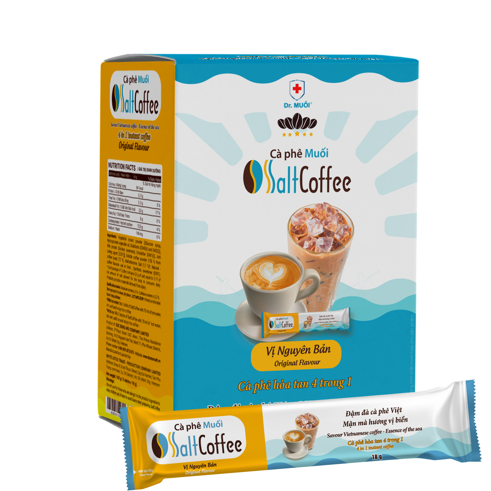 Cà Phê Muối SaltCoffee vị nguyên bản hộp 9 gói