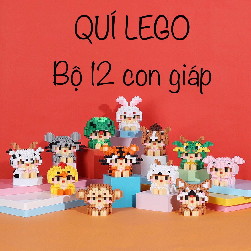 Bộ lắp ghép Lego 12 con giáp