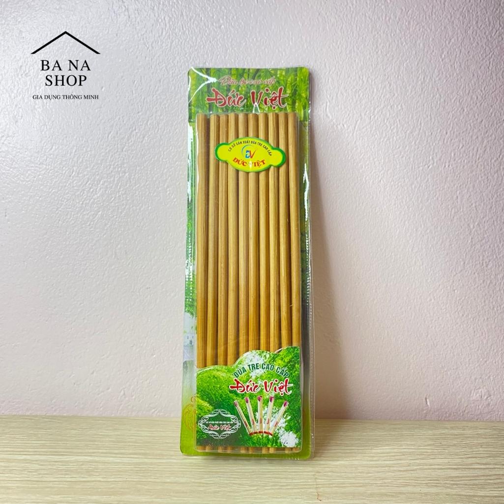 Đũa Tre Đức Việt Vỉ 10 Đôi Đũa Tranh Không Hóa Chất