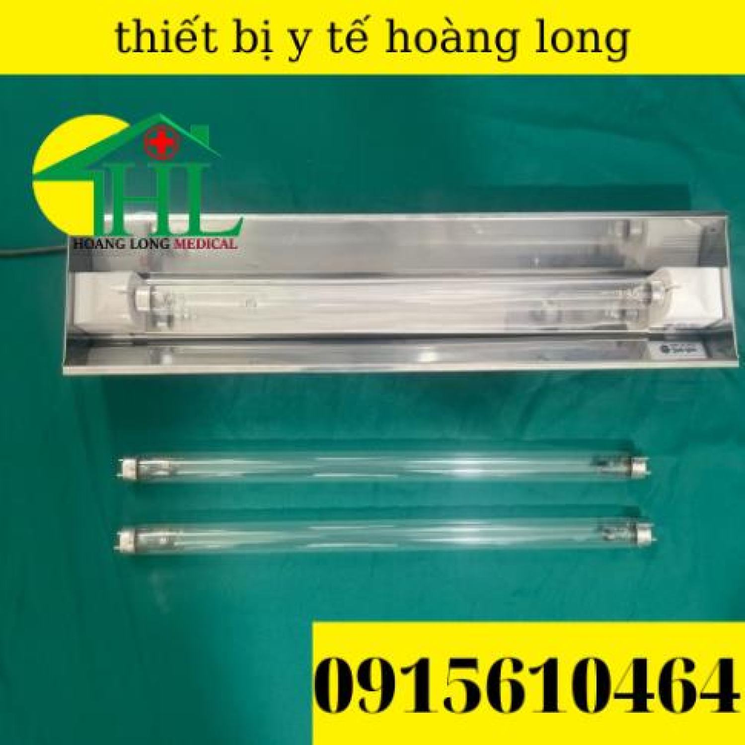 Đèn UVC Diệt Khuẩn Không Khí , Đèn Cực Tím [COMBO Máng + Bóng UV 45cm ]