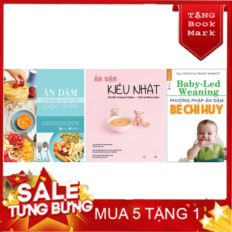 Mua SÁCH HAY -Combo 3q Ăn dặm không phải cuộc chiến, Ăn dặm kiểu nhật, PP ăn dặm bé chỉ huy