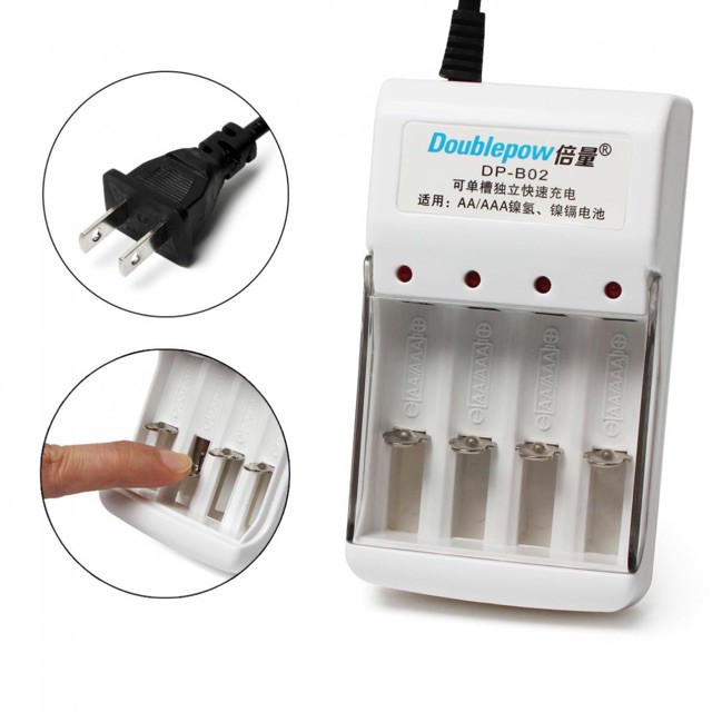 Vỉ 4 Pin Sạc AA (Pin Tiểu) 1200 Mah Doublepow (Dung Lượng Thật)