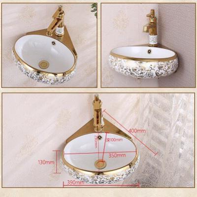Chậu lavabo rửa mặt góc hoa văn gc hv