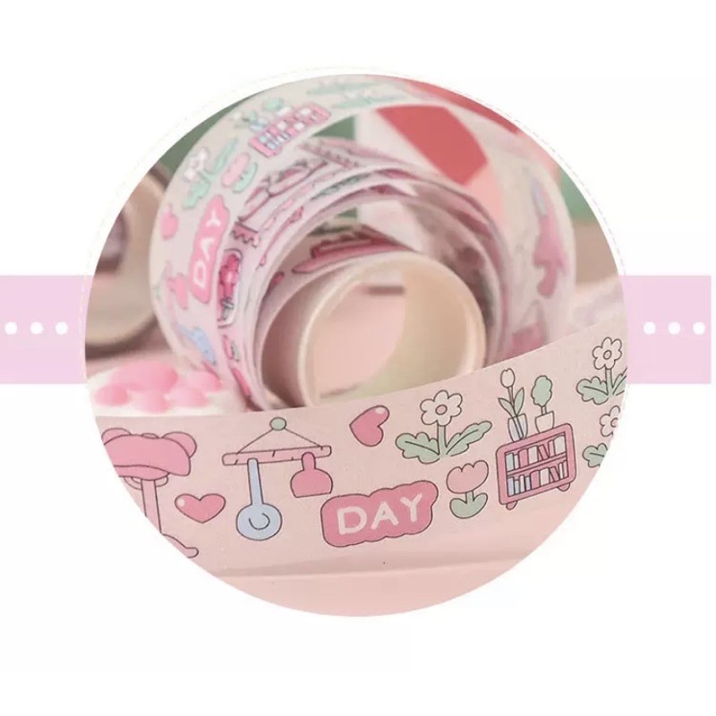 Set 8 sticker washi hình đễ thương