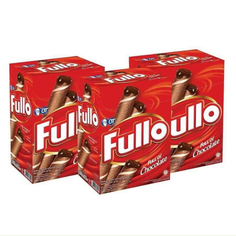{COMBO 3 HỘP 3 vị }Bánh quế Fullo Chocolate & Strawberry, Vani 264g (Indonesia)
