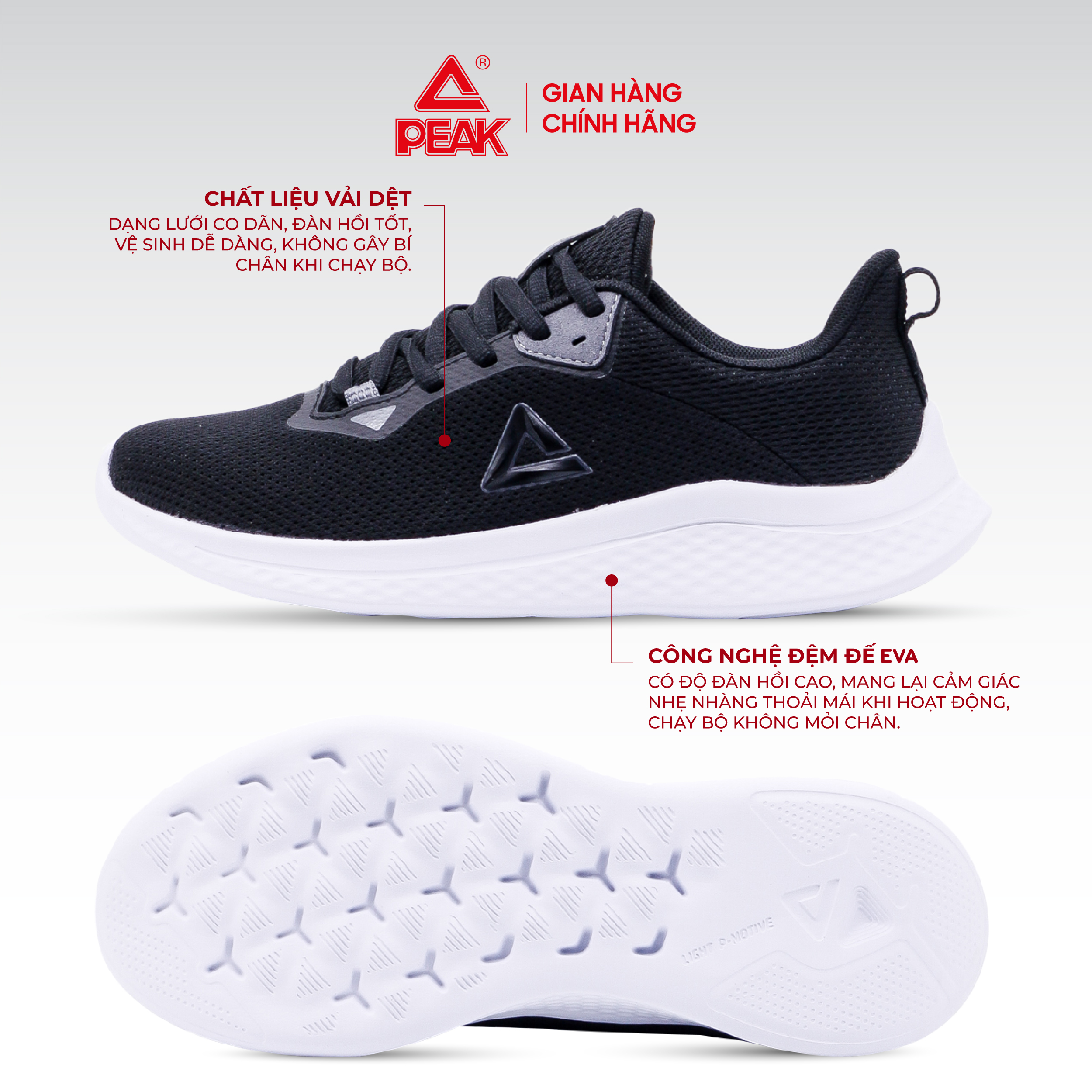 Giày Chạy Bộ Nữ PEAK Running E223198H