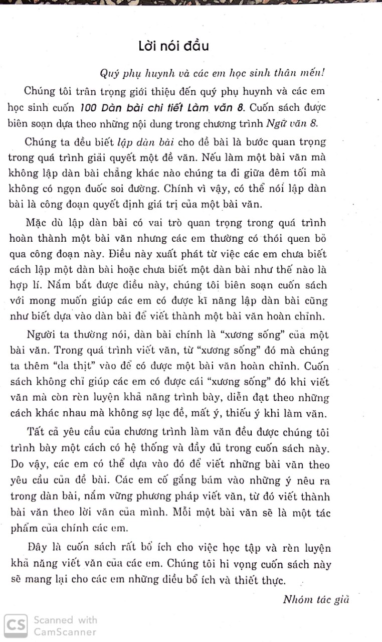[HCM]100 dàn bài chi tiết làm Văn lớp 8