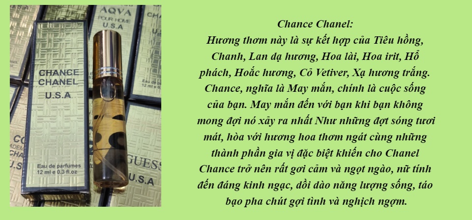 NƯỚC HOA CHIẾT USA 12ml ( Có Dạng Lăn và Xịt )