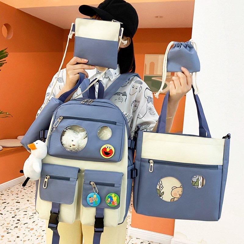 Balo 4 món thời trang sinh viên học sinh - 2 Khóa