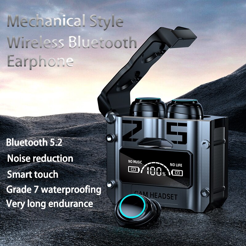 Free Shipping Limited nm25 TWS wireless Bluetooth 5.2 earphones noise canceling gaming headphones touch control waterproof in-ear headphones can charge phone earphone