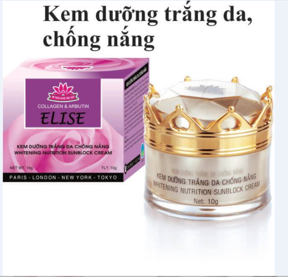[HCM]Kem Elise trắng da chống nắng 10g