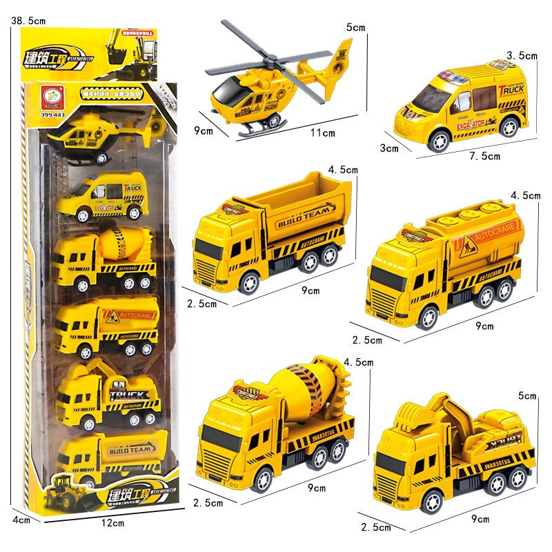 Bộ 6 xe ô tô chạy cót đồ chơi cho bé