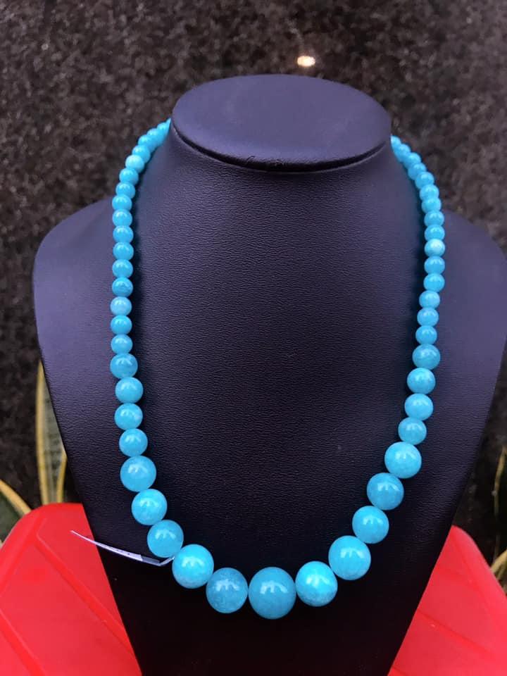 [HCM]VÒNG CỔ ĐÁ AMAZONITE XANH NGỌC THANH KHIẾT