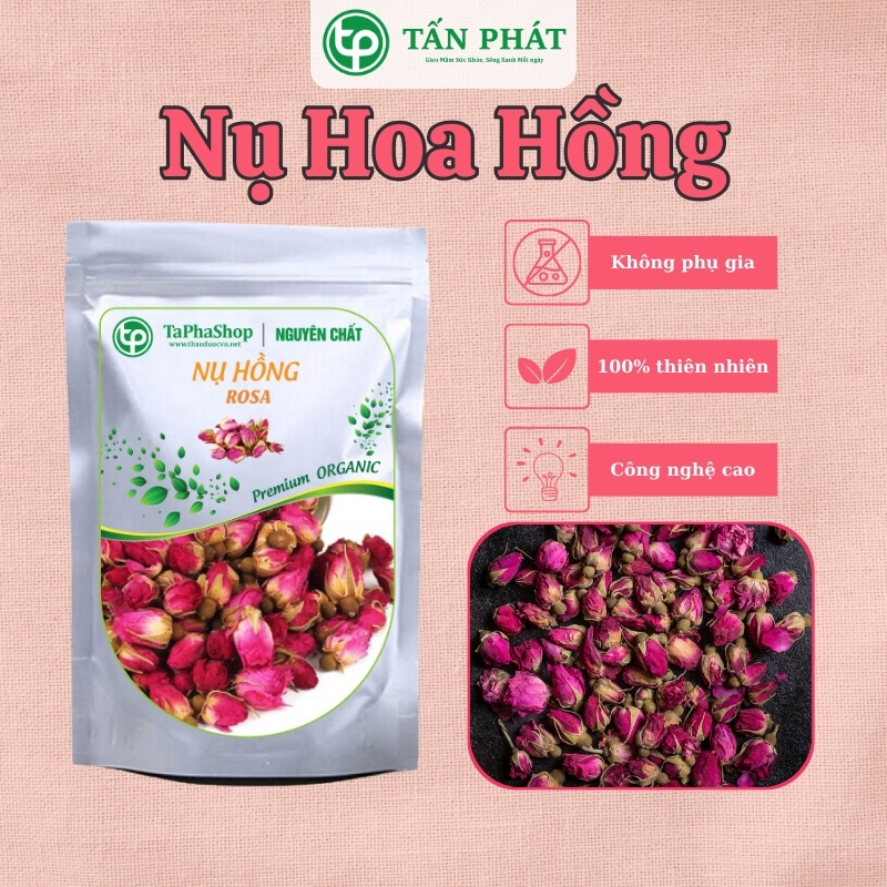 [New Arrivals] Dried Roses in Small Bags, 100g - Tan Phat Herbs - Clean and Fragrant Products Specialized for Making Tea